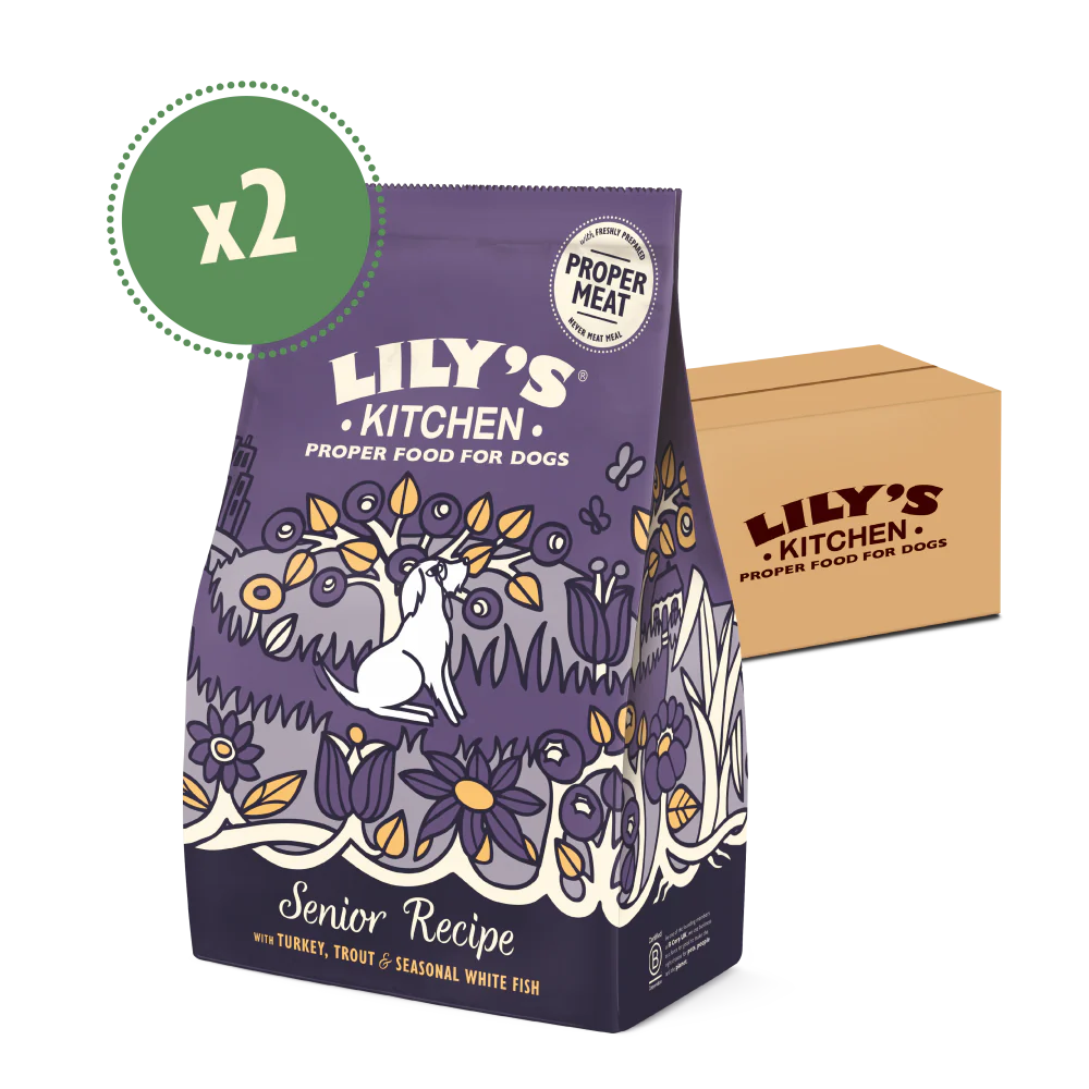 Turkey & Trout Dry Food for Senior Dogs (2 x 7kg)